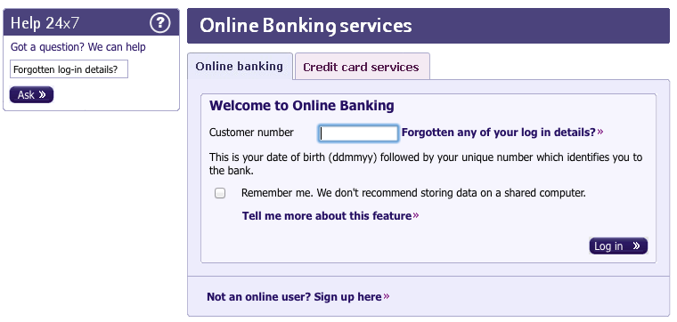tourist online banking login
